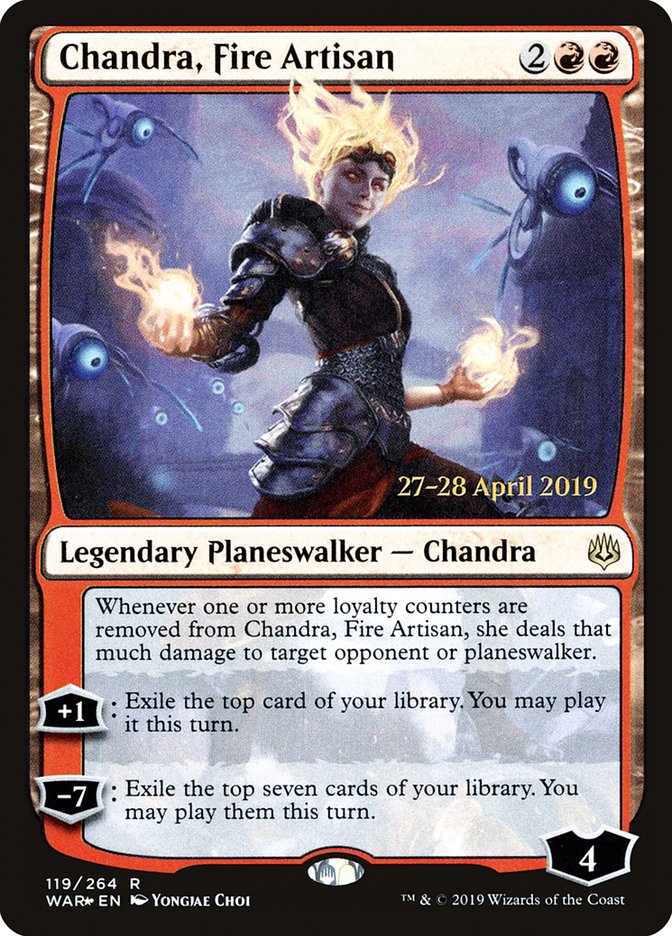 Chandra, Fire Artisan  [War of the Spark Prerelease Promos] | Rook's Games and More