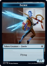 Faerie // Food (15) Double-sided Token [Throne of Eldraine Tokens] | Rook's Games and More