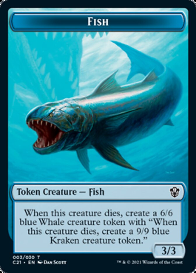 Beast (010) // Fish Token [Commander 2021 Tokens] | Rook's Games and More