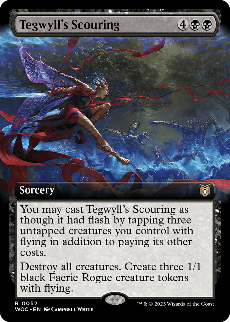 Tegwyll's Scouring (Extended Art) [Wilds of Eldraine Commander] | Rook's Games and More