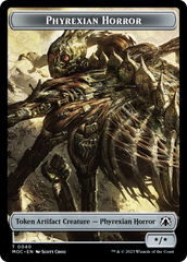 Phyrexian Golem // Phyrexian Horror Double-Sided Token [March of the Machine Commander Tokens] | Rook's Games and More