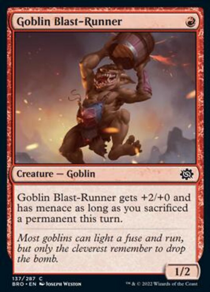 Goblin Blast-Runner [The Brothers' War] | Rook's Games and More
