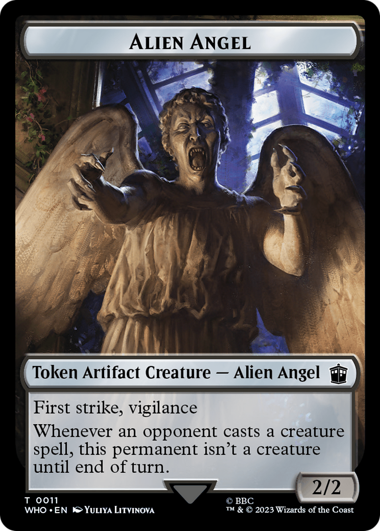 Alien Angel // Food (0025) Double-Sided Token [Doctor Who Tokens] | Rook's Games and More