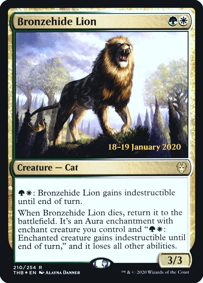 Bronzehide Lion [Theros Beyond Death Prerelease Promos] | Rook's Games and More