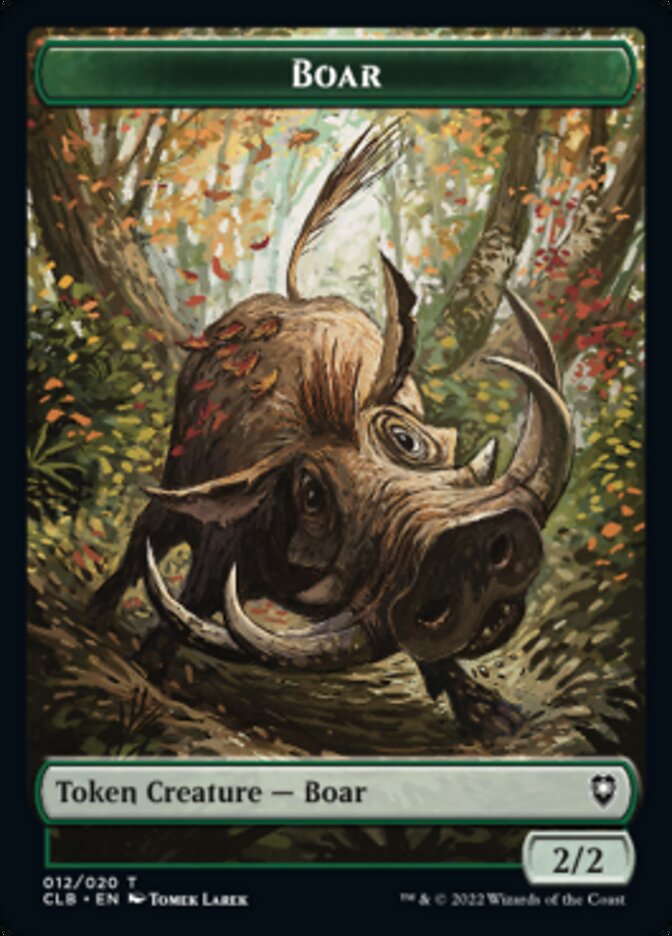 Treasure // Boar Double-sided Token [Commander Legends: Battle for Baldur's Gate Tokens] | Rook's Games and More