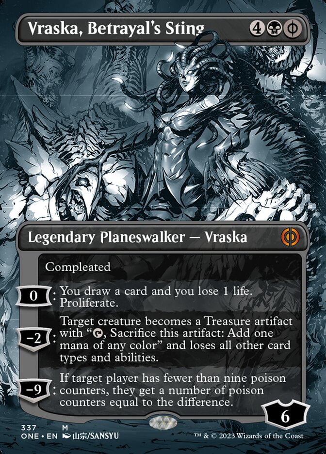 Vraska, Betrayal's Sting (Borderless Manga) [Phyrexia: All Will Be One] | Rook's Games and More