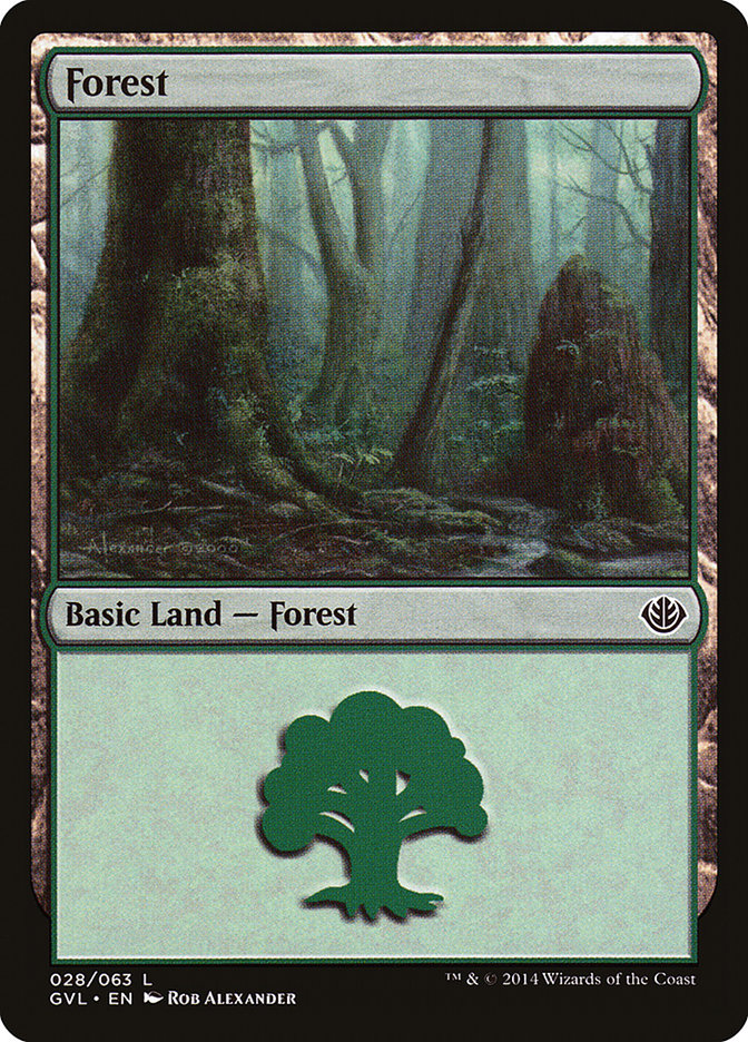 Forest (28) (Garruk vs. Liliana) [Duel Decks Anthology] | Rook's Games and More