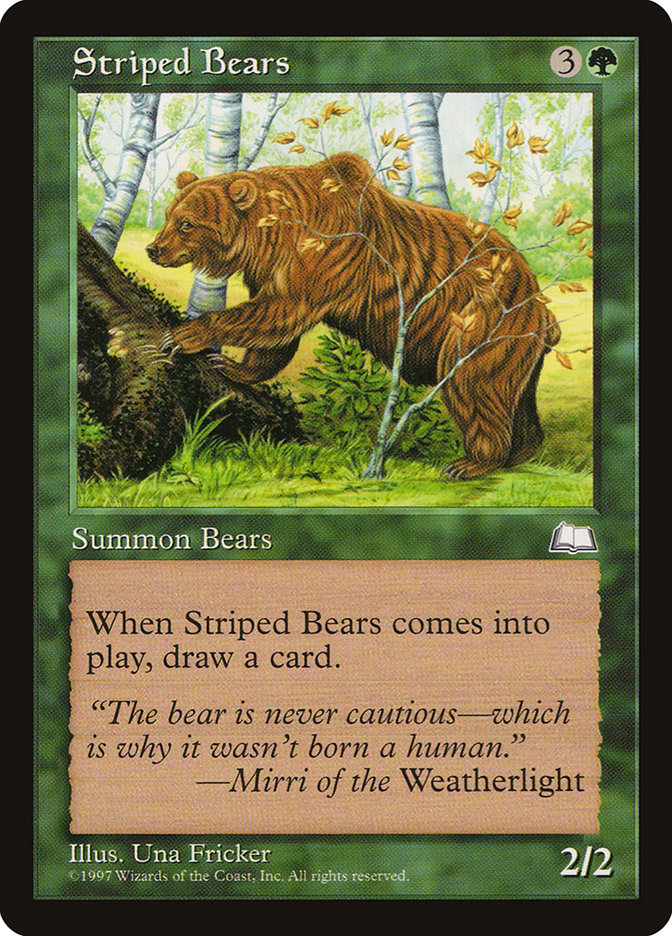 Striped Bears [Weatherlight] | Rook's Games and More