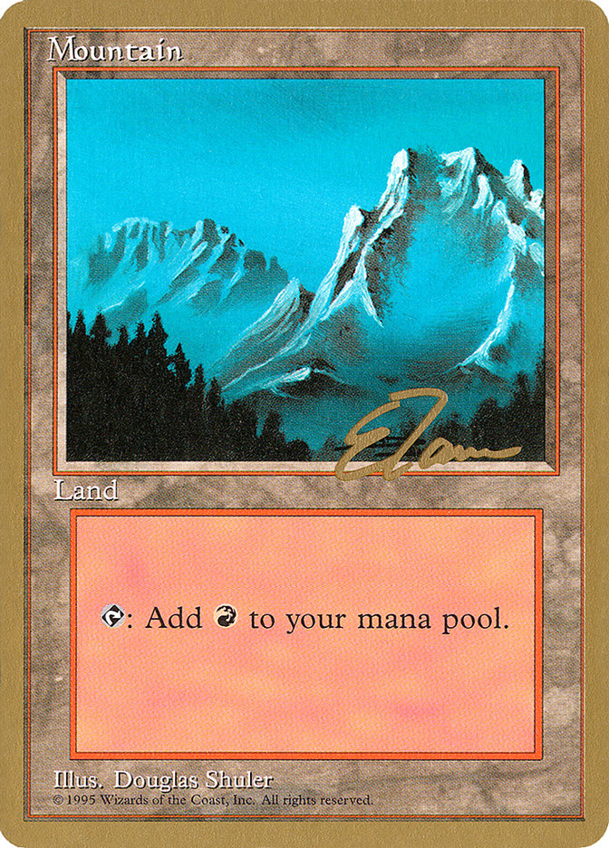 Mountain (et374) (Eric Tam) [Pro Tour Collector Set] | Rook's Games and More