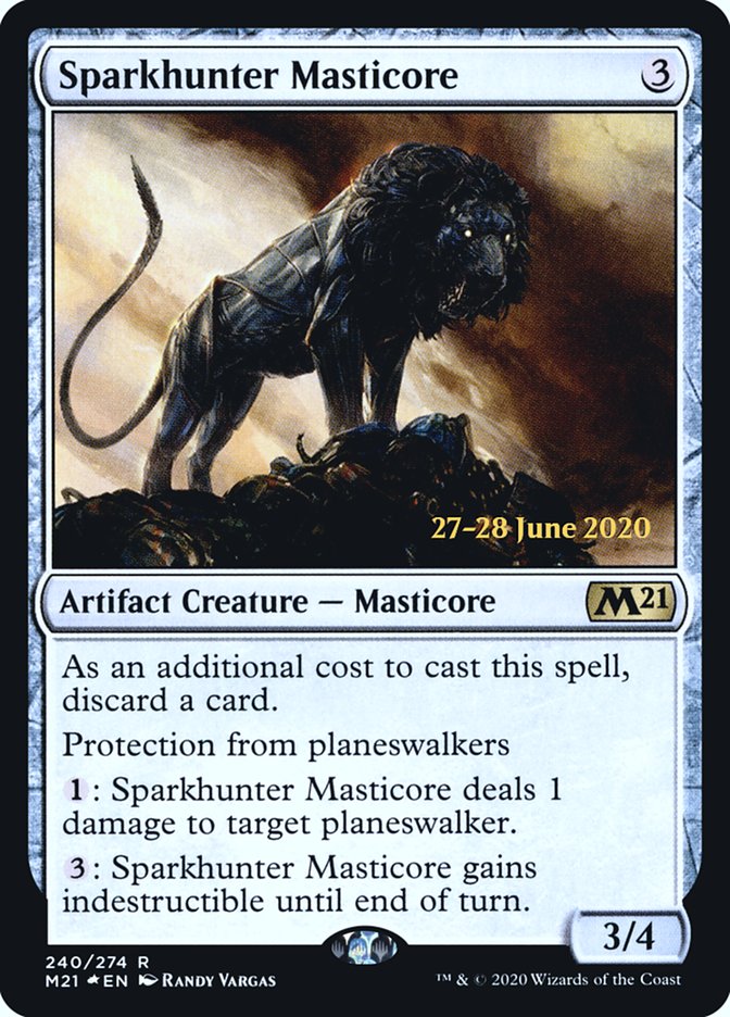 Sparkhunter Masticore  [Core Set 2021 Prerelease Promos] | Rook's Games and More