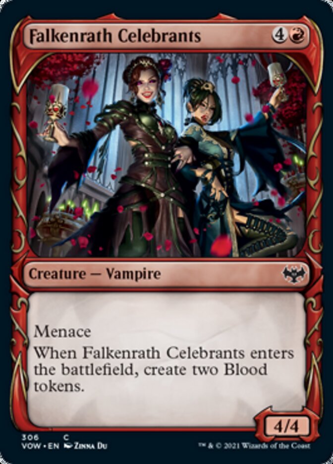Falkenrath Celebrants (Showcase Fang Frame) [Innistrad: Crimson Vow] | Rook's Games and More
