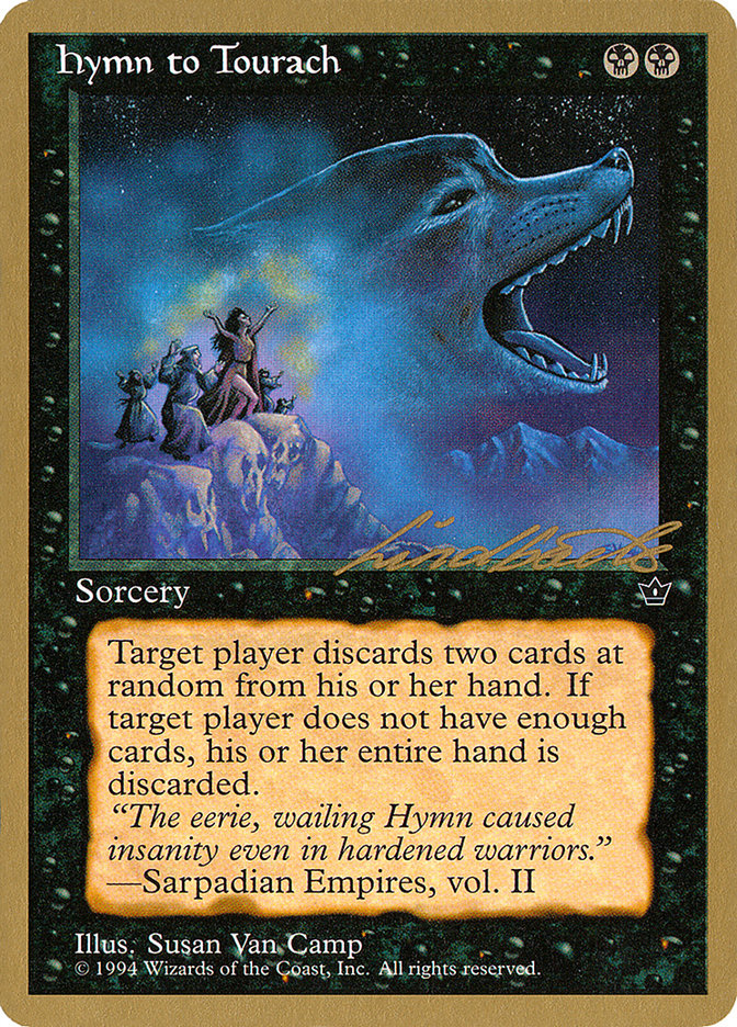 Hymn to Tourach (Wolf) (Leon Lindback) [Pro Tour Collector Set] | Rook's Games and More