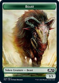 Beast // Treasure Double-sided Token [Core Set 2021 Tokens] | Rook's Games and More