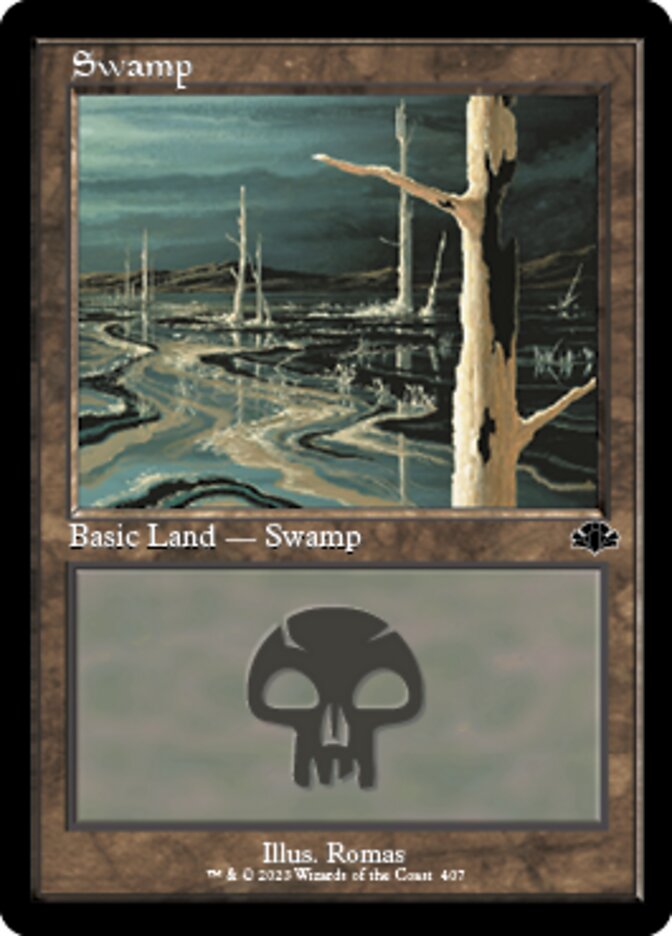 Swamp (407) (Retro) [Dominaria Remastered] | Rook's Games and More