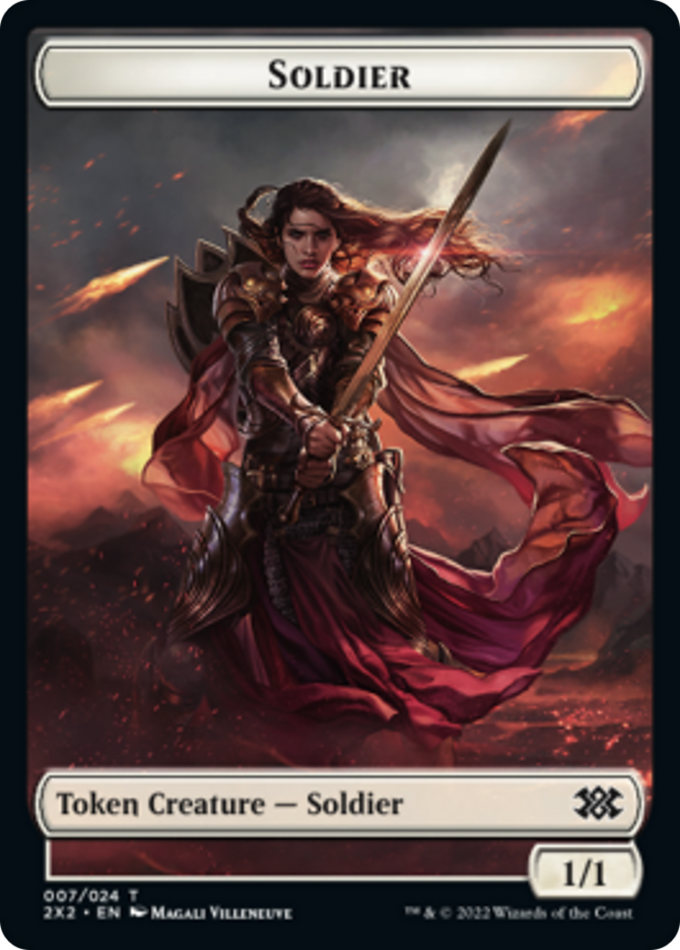 Spider // Soldier Double-sided Token [Double Masters 2022 Tokens] | Rook's Games and More