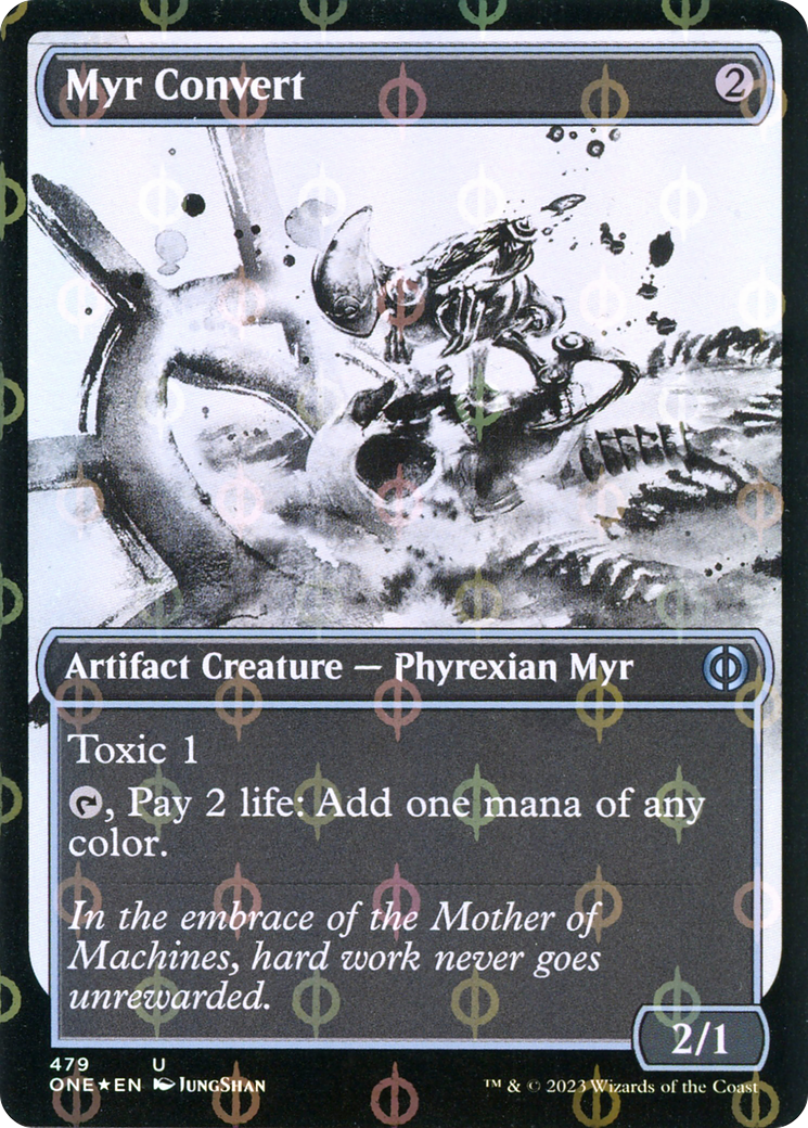 Myr Convert (Showcase Ichor Step-and-Compleat Foil) [Phyrexia: All Will Be One] | Rook's Games and More