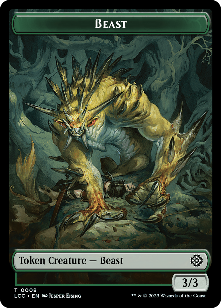 Beast // Merfolk (0003) Double-Sided Token [The Lost Caverns of Ixalan Commander Tokens] | Rook's Games and More