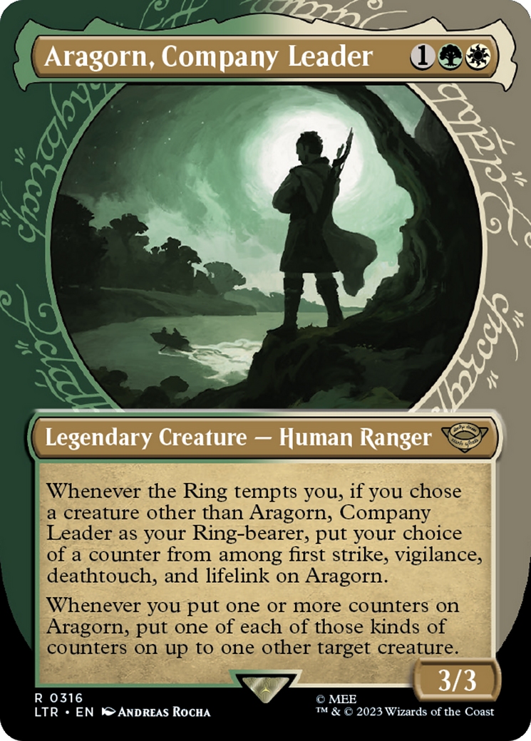 Aragorn, Company Leader (Showcase Ring Frame) [The Lord of the Rings: Tales of Middle-Earth] | Rook's Games and More