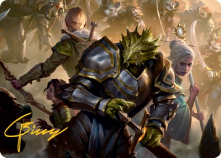 You Come to the Gnoll Camp Art Card (Gold-Stamped Signature) [Dungeons & Dragons: Adventures in the Forgotten Realms Art Series] | Rook's Games and More