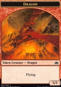 Dragon // Saproling Double-sided Token [Planechase Anthology Tokens] | Rook's Games and More