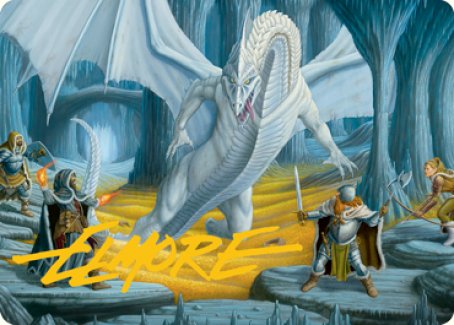 Cave of the Frost Dragon Art Card (Gold-Stamped Signature) [Dungeons & Dragons: Adventures in the Forgotten Realms Art Series] | Rook's Games and More