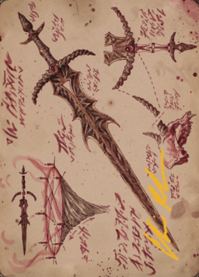 Blackblade Reforged Art Card (Gold-Stamped Signature) [The Brothers' War Art Series] | Rook's Games and More