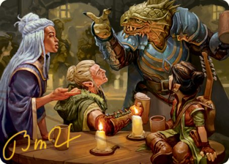 You Meet in a Tavern Art Card (Gold-Stamped Signature) [Dungeons & Dragons: Adventures in the Forgotten Realms Art Series] | Rook's Games and More