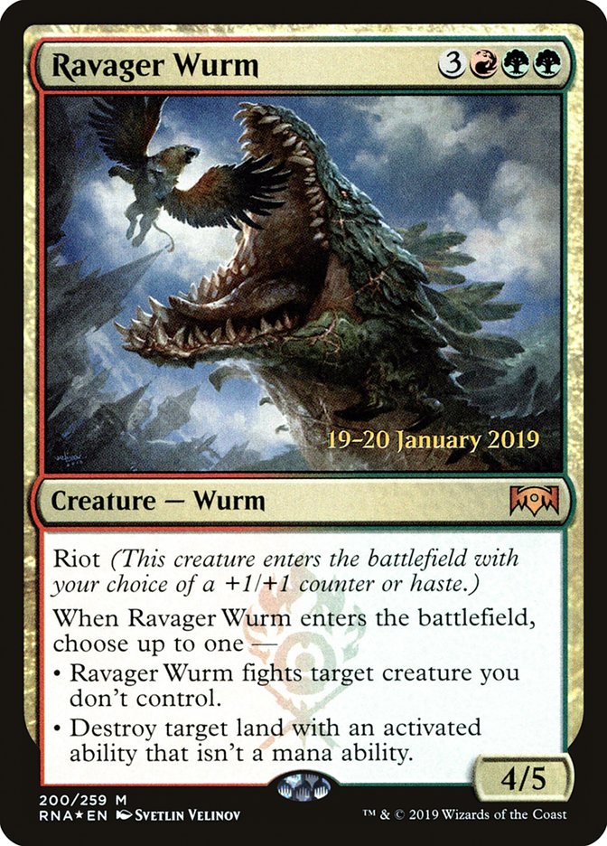 Ravager Wurm [Ravnica Allegiance Prerelease Promos] | Rook's Games and More