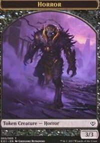 Horror // Zombie Double-sided Token [Archenemy: Nicol Bolas Tokens] | Rook's Games and More