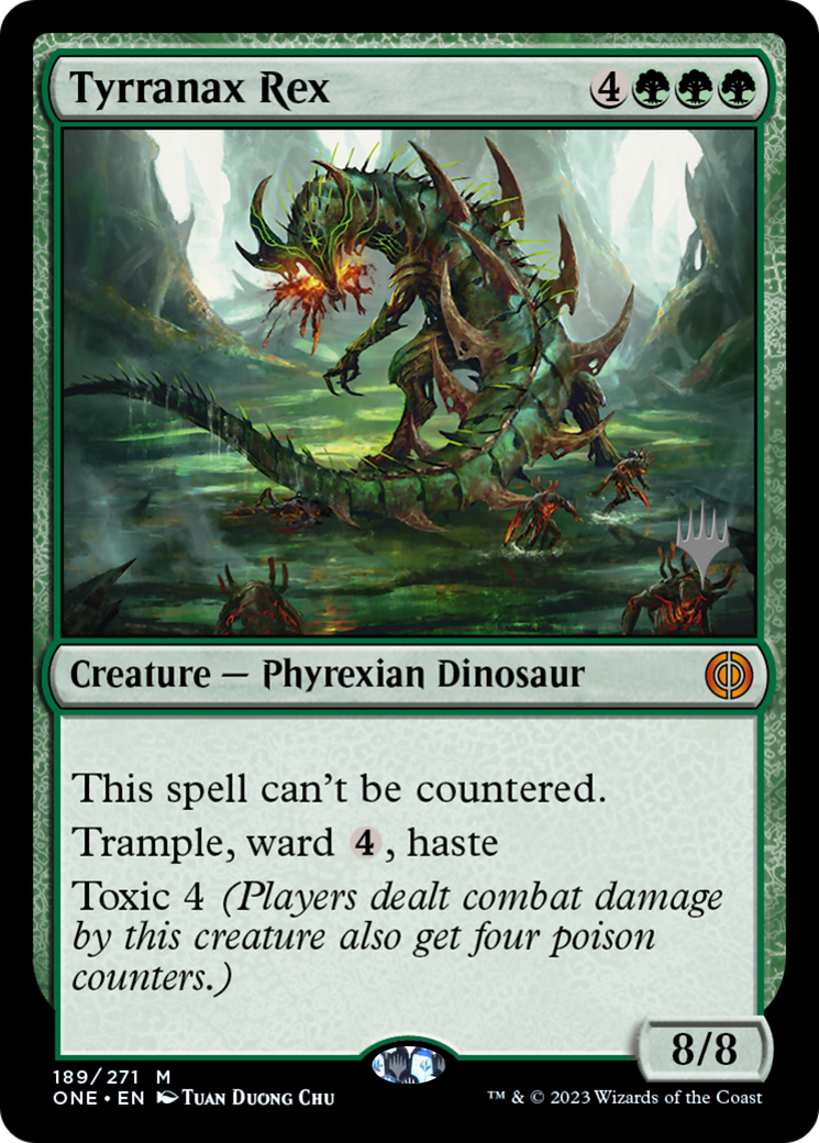 Tyrranax Rex (Promo Pack) [Phyrexia: All Will Be One Promos] | Rook's Games and More