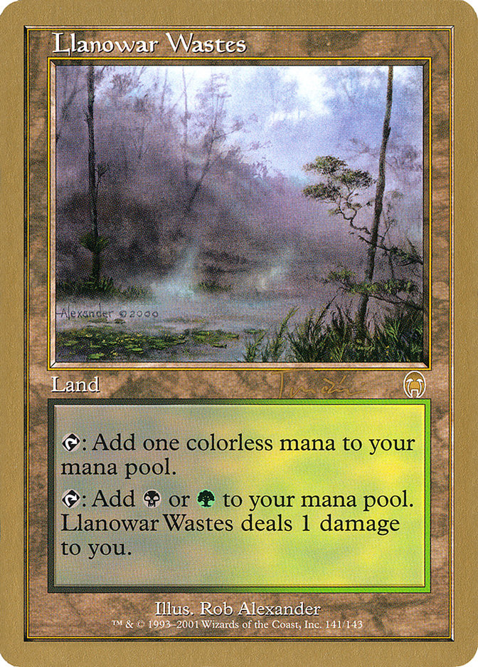 Llanowar Wastes (Jan Tomcani) [World Championship Decks 2001] | Rook's Games and More