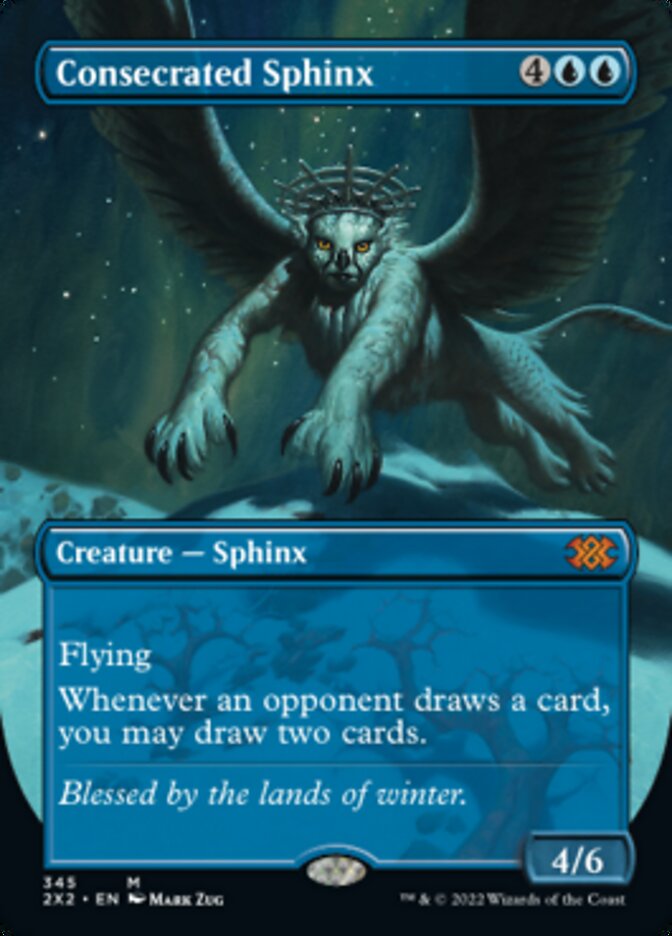 Consecrated Sphinx (Borderless Alternate Art) [Double Masters 2022] | Rook's Games and More