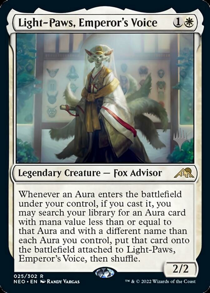 Light-Paws, Emperor's Voice (Promo Pack) [Kamigawa: Neon Dynasty Promos] | Rook's Games and More
