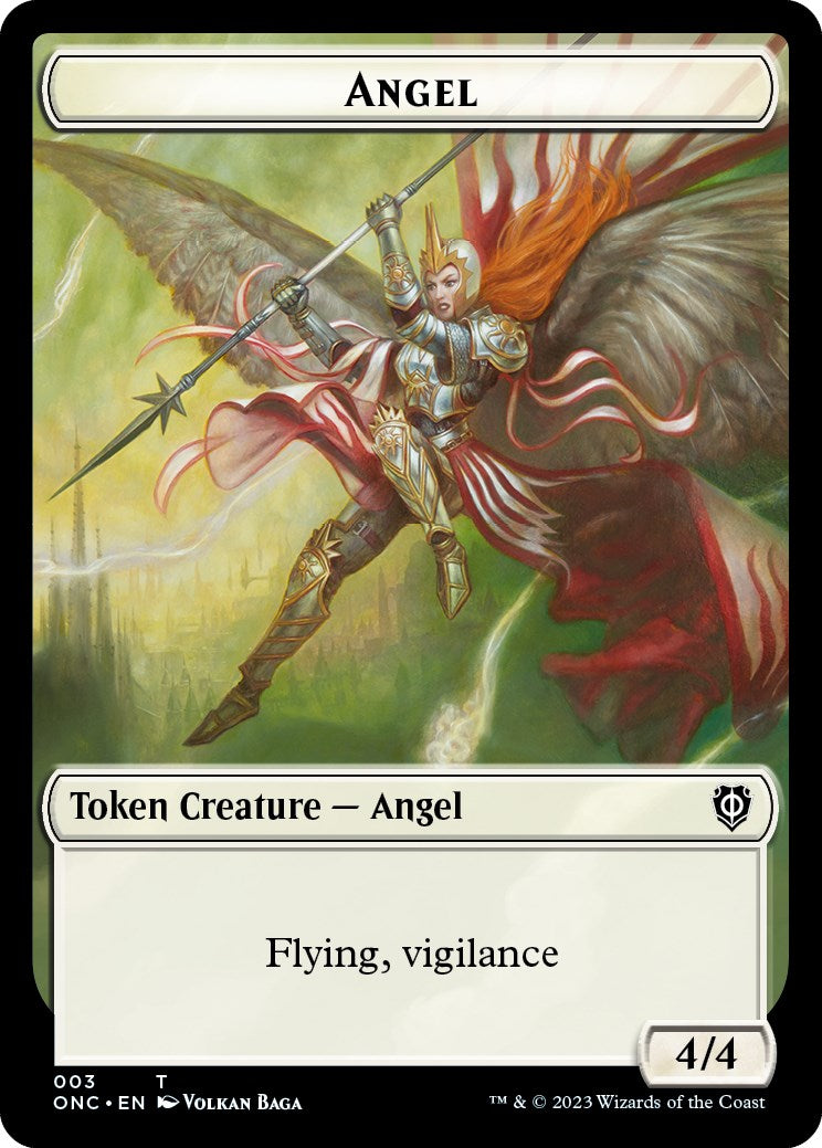 Soldier (008) // Angel Double-Sided Token [Phyrexia: All Will Be One Commander Tokens] | Rook's Games and More