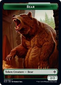 Bear // Food (17) Double-sided Token [Throne of Eldraine Tokens] | Rook's Games and More