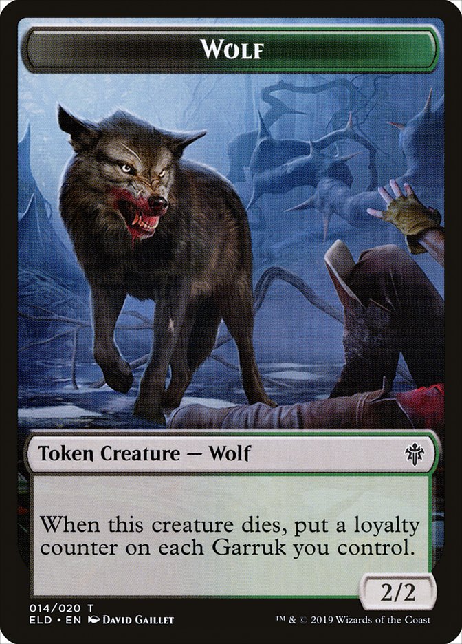 Wolf [Throne of Eldraine Tokens] | Rook's Games and More