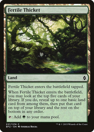 Fertile Thicket [Battle for Zendikar] | Rook's Games and More