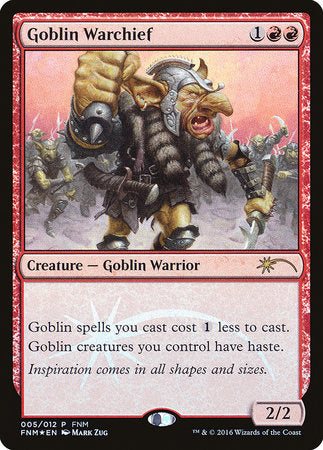 Goblin Warchief (2016) [Friday Night Magic 2016] | Rook's Games and More