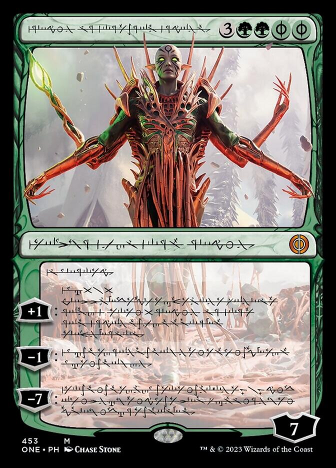 Nissa, Ascended Animist (Phyrexian Step-and-Compleat Foil) [Phyrexia: All Will Be One] | Rook's Games and More
