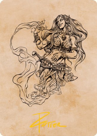 Djinni Windseer (Showcase) Art Card (Gold-Stamped Signature) [Dungeons & Dragons: Adventures in the Forgotten Realms Art Series] | Rook's Games and More