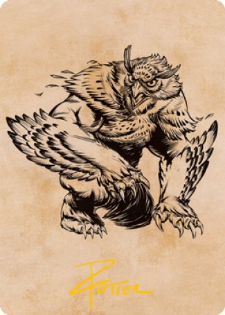 Owlbear (Showcase) Art Card (Gold-Stamped Signature) [Dungeons & Dragons: Adventures in the Forgotten Realms Art Series] | Rook's Games and More