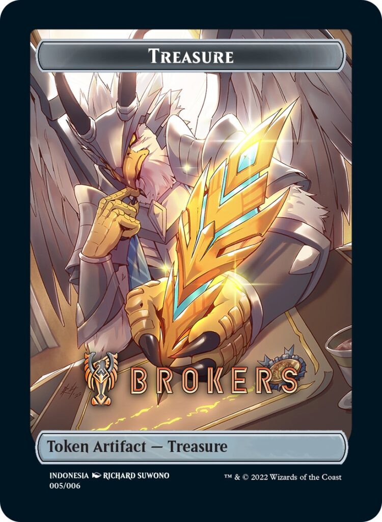 Treasure Token (Brokers) (Southeast Asia Artists) [Streets of New Capenna Tokens] | Rook's Games and More