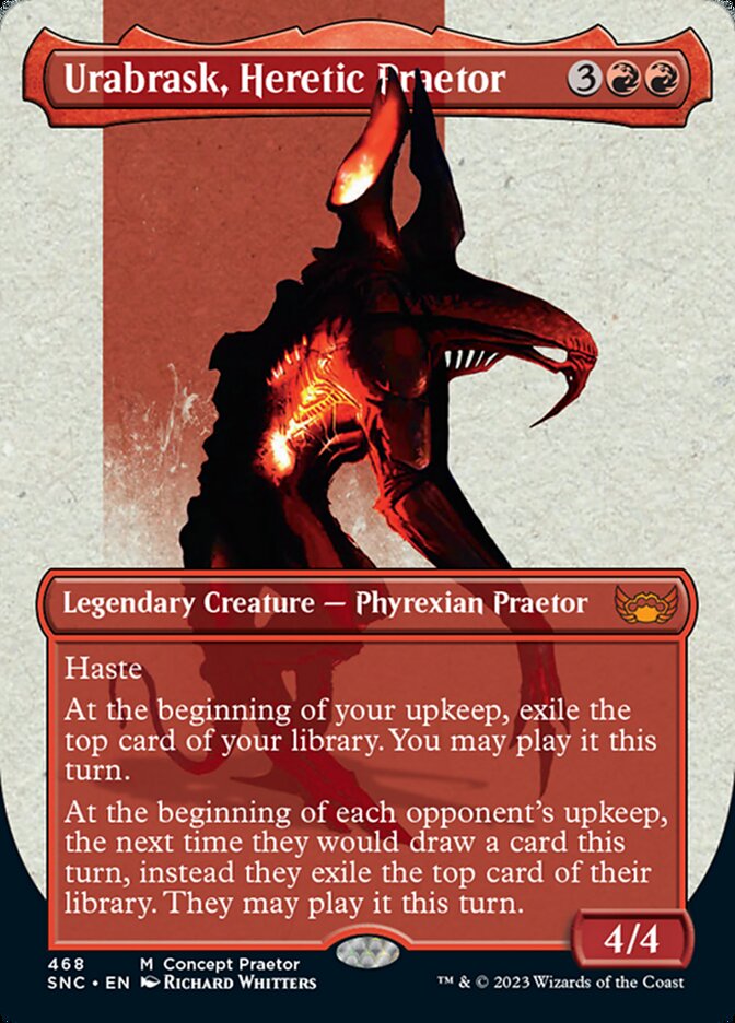 Urabrask, Heretic Praetor (Borderless Concept Praetors) [Phyrexia: All Will Be One] | Rook's Games and More