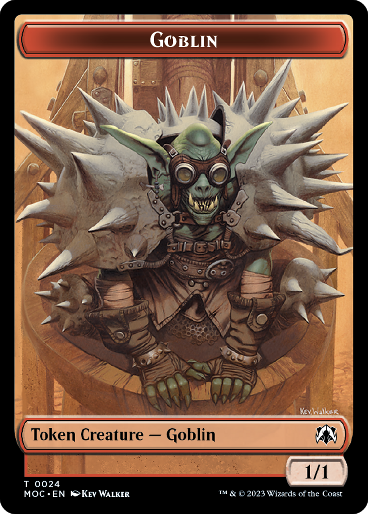 Goblin // Sliver Double-Sided Token [March of the Machine Commander Tokens] | Rook's Games and More