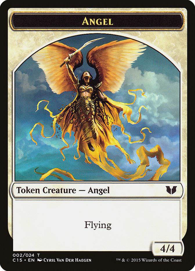 Spirit (022) // Angel Double-Sided Token [Commander 2015 Tokens] | Rook's Games and More