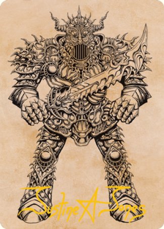 Iron Golem (Showcase) Art Card (Gold-Stamped Signature) [Dungeons & Dragons: Adventures in the Forgotten Realms Art Series] | Rook's Games and More