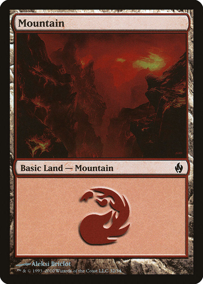 Mountain (32) [Premium Deck Series: Fire and Lightning] | Rook's Games and More