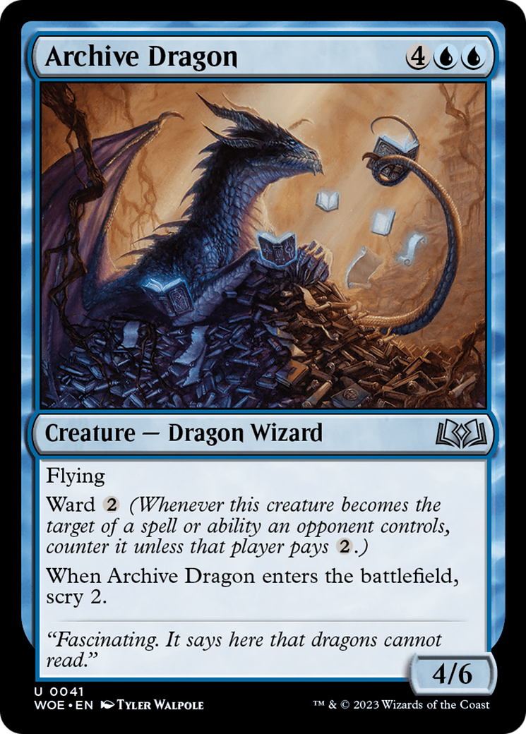 Archive Dragon [Wilds of Eldraine] | Rook's Games and More
