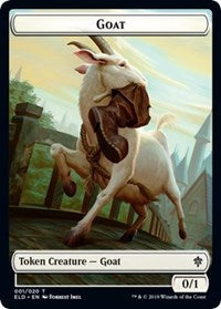 Goat // Food (17) Double-sided Token [Throne of Eldraine Tokens] | Rook's Games and More
