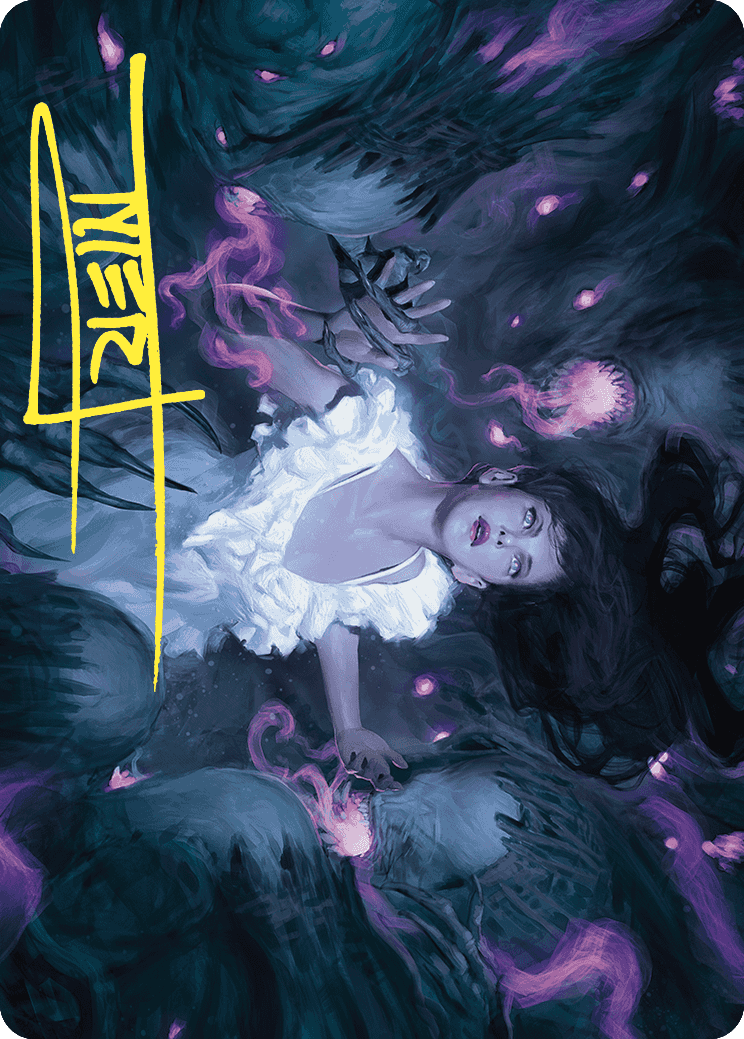 Neva, Stalked by Nightmares Art Card (Gold-Stamped Signature) [Wilds of Eldraine Art Series] | Rook's Games and More